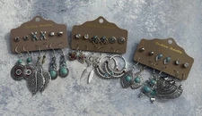 Wholesale Jewelry Set of 18 Earrings Stud Dangle Hook Lightweight Bohemian BOHO