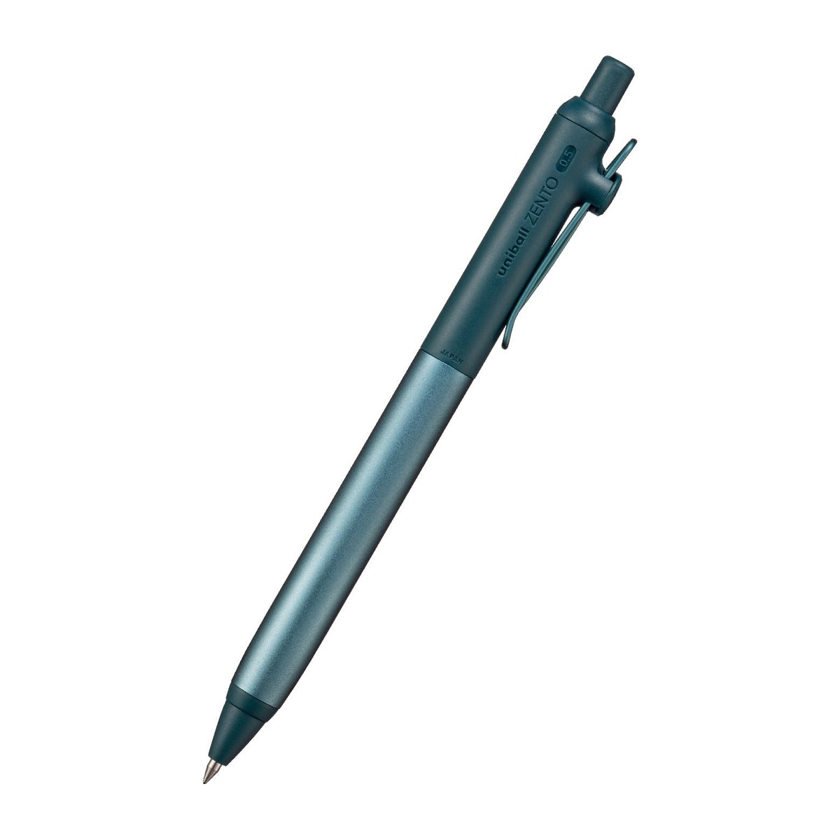 uniball ZENTO Flow Rollerball Pen, 0.5mm Fine, Black Ink, Jade
