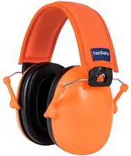 130 Solid Color Edition, Kids Ear Protection Earmuffs, Hearing Neon Orange