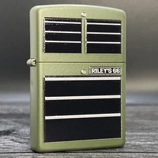 EXCLUSIVE! Riley's 66 Zippo Lighter - Toolbox - Texture Print - Green Matte