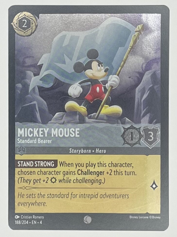 Mickey Mouse 188/204 Cold Foil Disney Lorcana Ursula’s Return NM