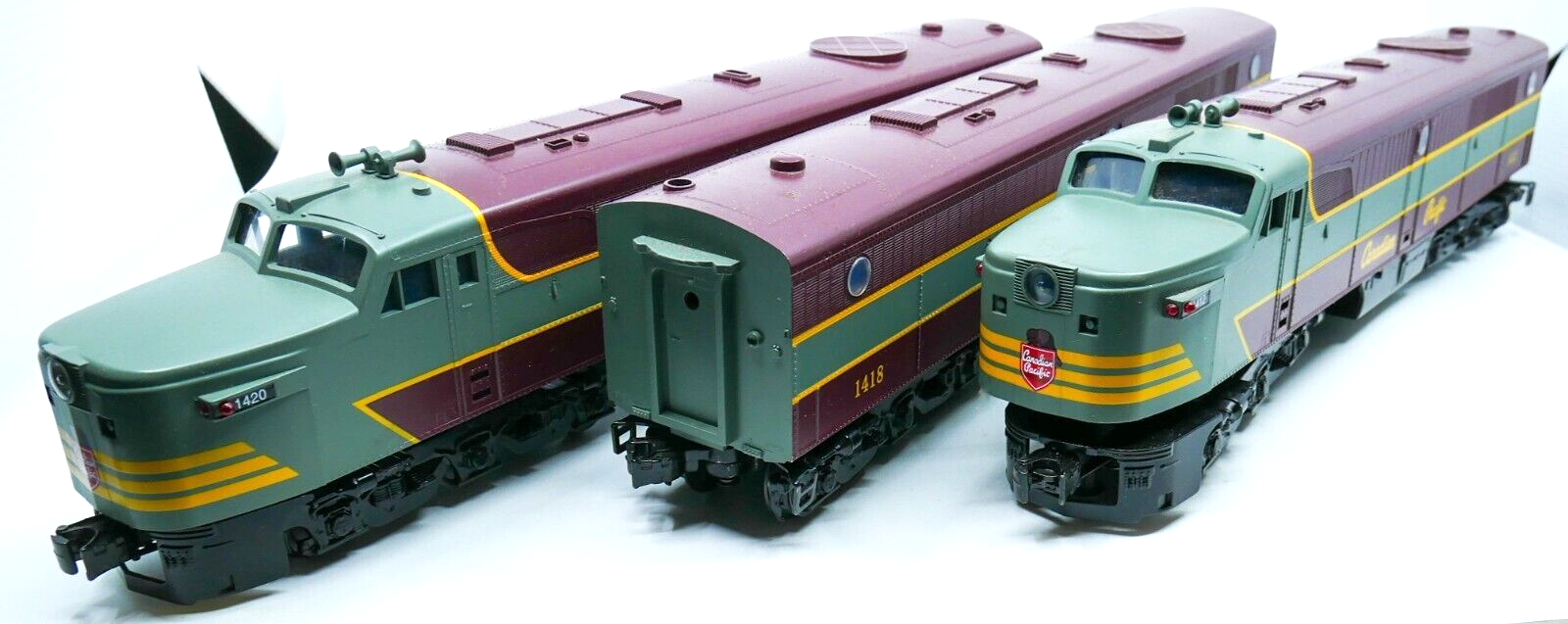 Williams  #22616 O Canadian Pacific CP PA-1 ABA 3 Unit Set Tested Sound 3-Rail