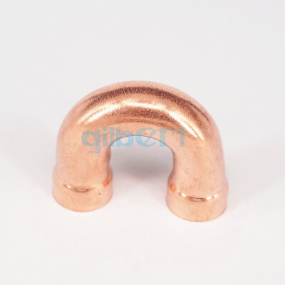 19x1.0x40mm 180 Degree Elbow Bend Copper End Feed Pipe Fitting Air Condition Gas