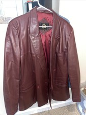 Laurel Women's 100% Leather Jacket Size 46 Genuine Red