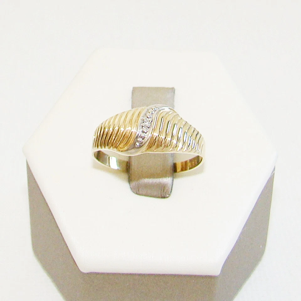 Ring Gold 333er Diamant 8 kt Goldringe Diamantringe Edelstein Goldschmuck - Bild 3 von 4