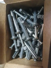 100pc Case Box 1/4" X 1 1/2" Steel Nail In Anchor Fastener Pins Construction