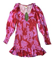 FARM RIO Living Nature Burgundy Mini Dress Size Medium MSRP $230