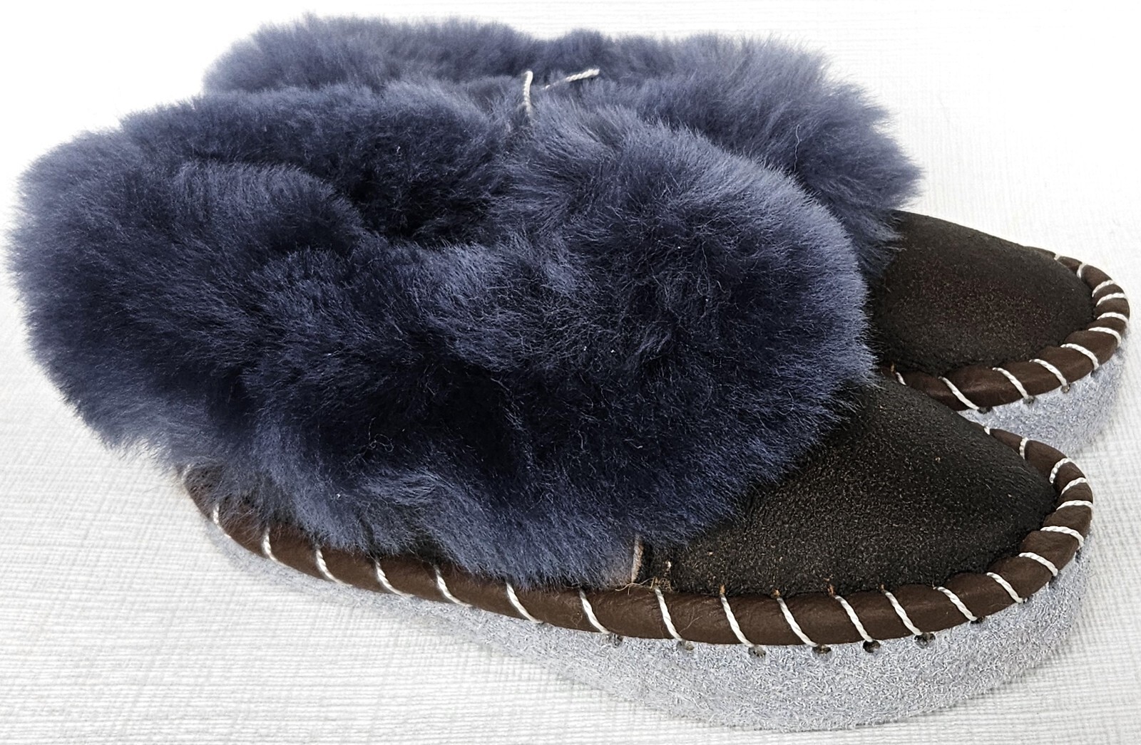 APL PELLICCIA DI AGNELLO PANTOFOLE calde taglia 28 NUOVE pelliccia di agnello pelle fatte a mano V.4