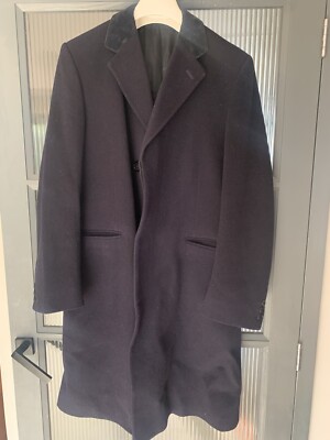 Vintage cashmere blend chester coat BLK