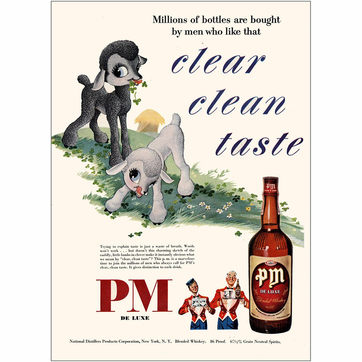 1950 PM Deluxe Whiskey: Clear Clean Taste Vintage Print Ad | eBay