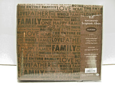 8x8 Post Bound Scrapbook Album "FAMILY" Flocked 20 top loading pgs Paper Studio