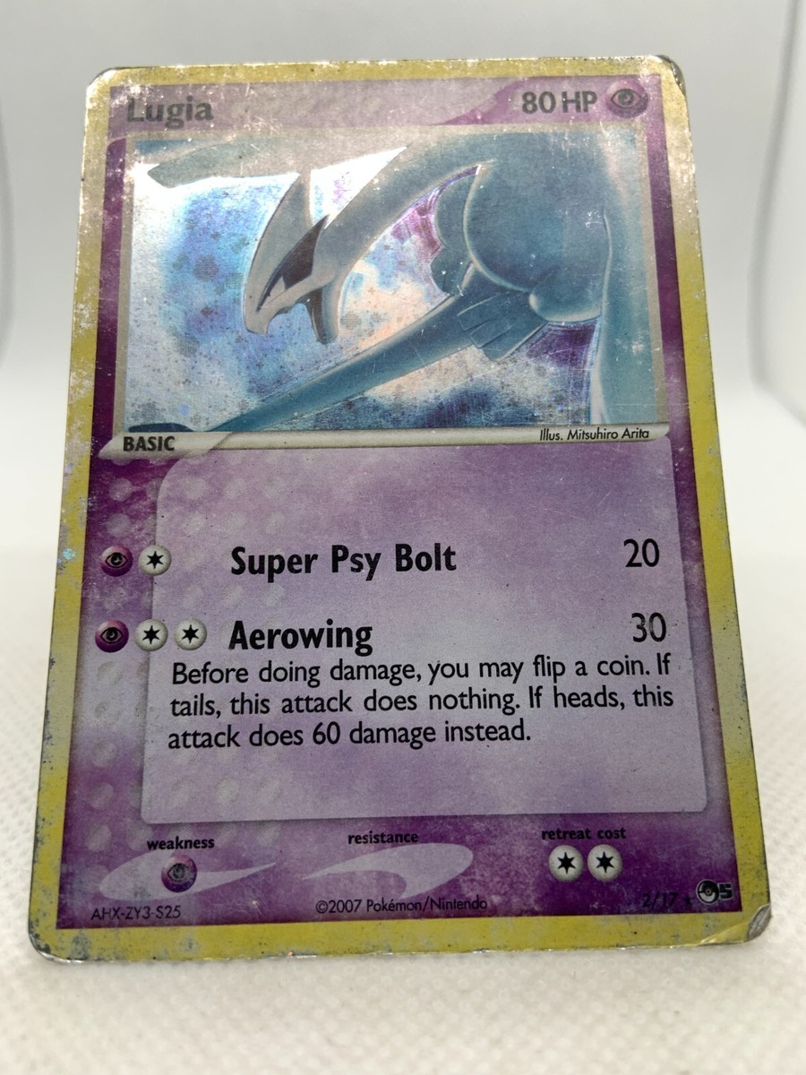 Lugia 2/17 Holo Rare 2007 POP Series 5 Promos HP Pokemon TCG Card