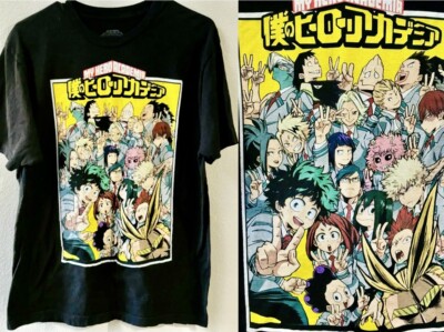 Funimation My Hero Academia T-shirt Large Black Graphic Print Anime ...