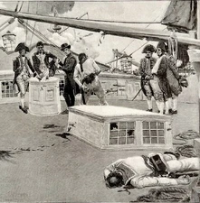 Battle of Copenhagen Nelson Sealing Letter to Denmark Victorian Print 1896 DWP2C