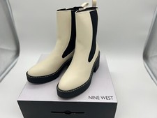 Nine West Women's DOLEAS Ankle Boot, Chic Cream, 7.5