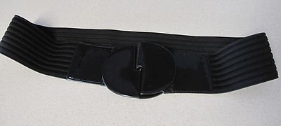 JAEGER Black Belt stretch and genuine patent leather Oval  display picture 3