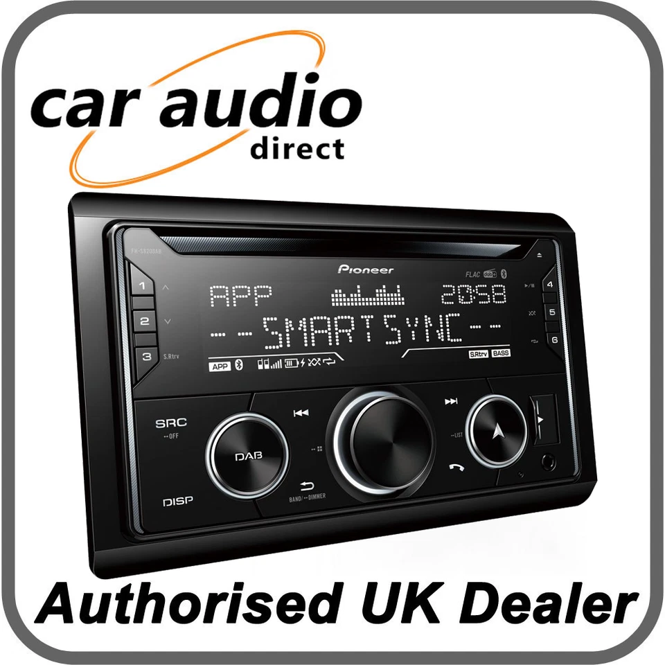 Pioneer FH-S820DAB - Double DIN CD Tuner with Bluetooth, USB, Multi Colour, DAB - Image 2 of 2