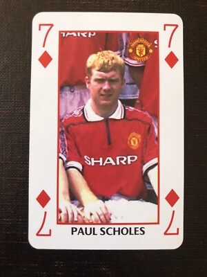 Waddingtons Number 1  Single Swap Playing Card - PAUL SCHOLES - Man Utd