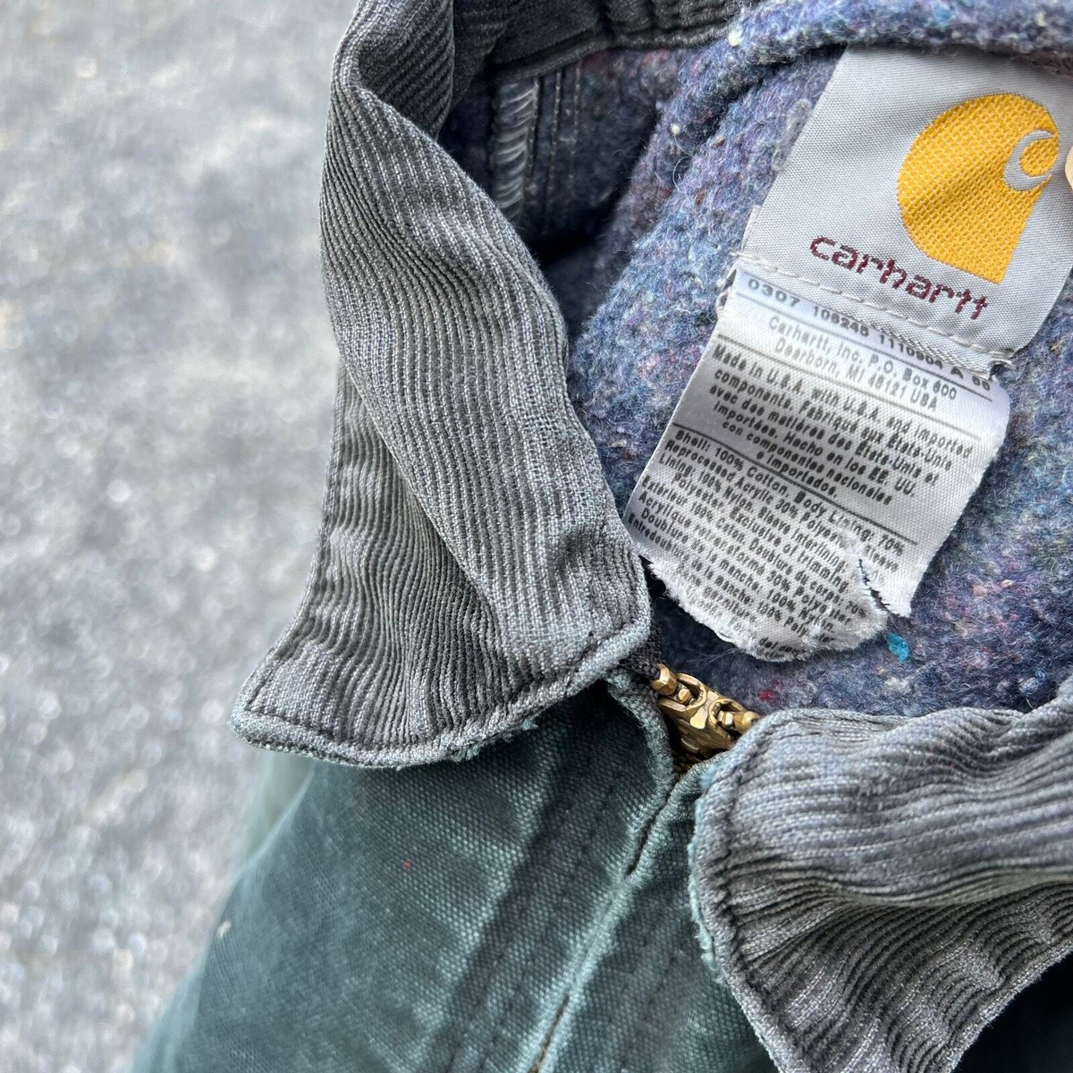 Vintage Y2K crazy faded black Carhartt Detroit work wear Vintage Y2K crazy faded black Carhartt Detroit work wear