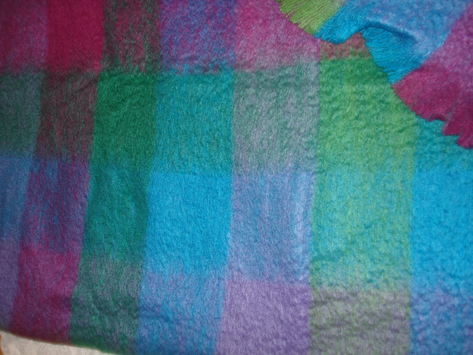 True AVOCA Mill Collection Irish Mohair Wool Woven Plaid Throw Blanket