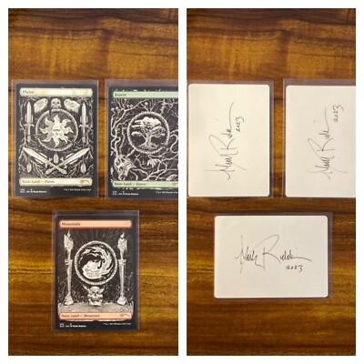 MTG✨Signed UNFATHOMABLE CRUSHING BRUTALITY Artist Proof LAND SET