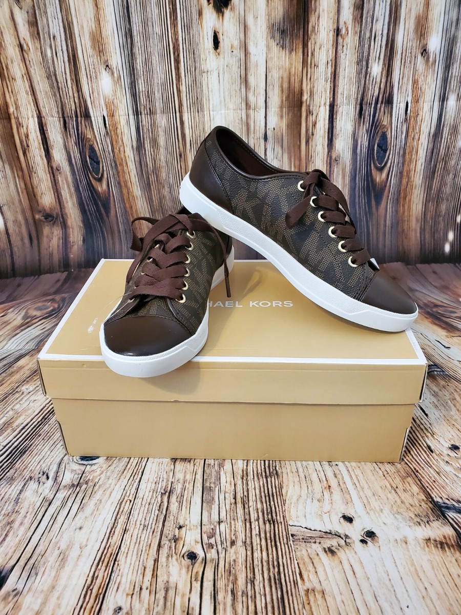Brown Michael Michael Kors Mk City Sneakers Michael Kors MK Logo