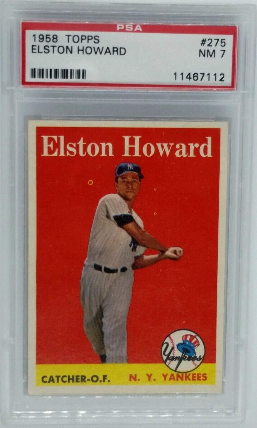 1958 Topps #275 Elston Howard Card - Graded PSA 7 NM, New York Yankees