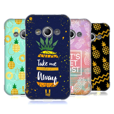 HEAD CASE DESIGNS PINEAPPLE PRINTS SOFT GEL CASE FOR SAMSUNG PHONES 4