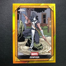 2025 Topps Chrome Marvel Deadpool Comic Book Gold Zenpool Gold 9/50