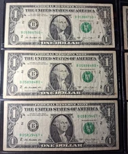(3) 2013B DC Duplicate Star Notes.