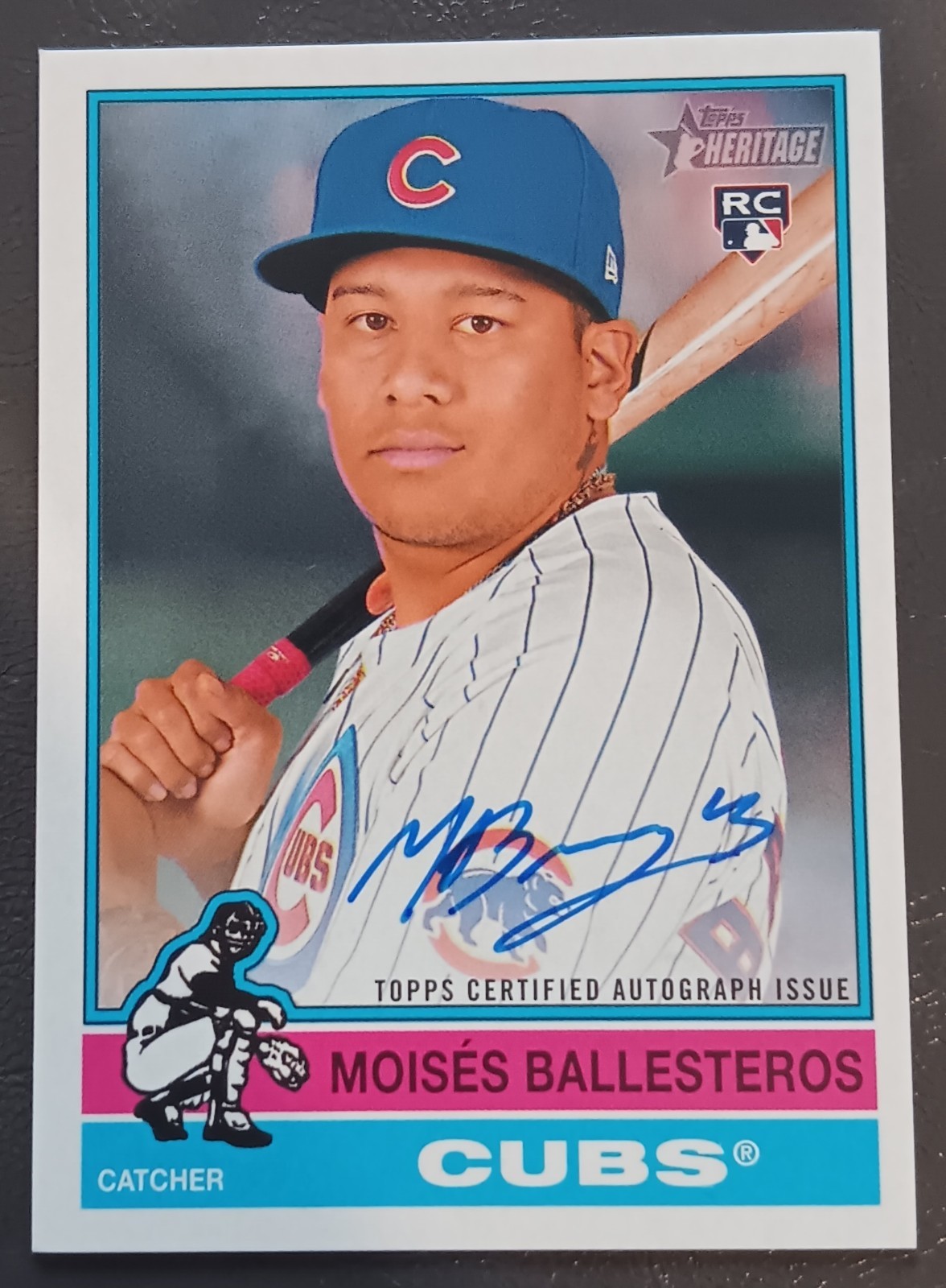 2025 Topps Heritage High Number Moises Ballesteros RC Real One Auto On Card Cubs