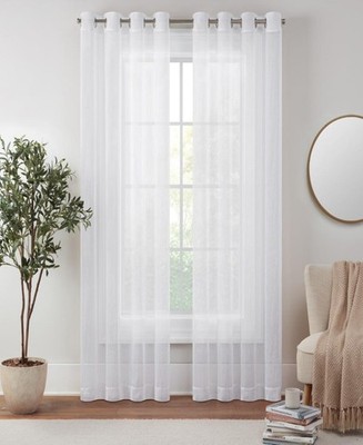 Eclipse Emina Crushed Sheer Voile Window Curtain Panel 50'' x 95''