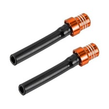 2 PCS Breather Hose Gas Fuel Tank Cap, CNC One-Way Fuel Tank Valve Vent Orange