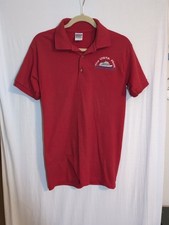 Vintage Men's S Gildan Vista Fleet Duluth MN Red Polo Style Shirt
