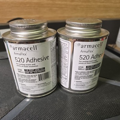 lot of 2- Armacell AAD520002 Armaflex 520 Adhesive, 1/2 Pt, MFG 09/11/25
