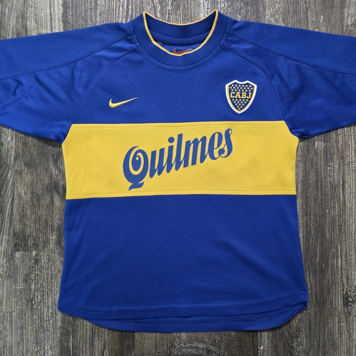 2001 Nike Boca Juniors Home Soccer Jersey Juan Roman Riquelme Kids