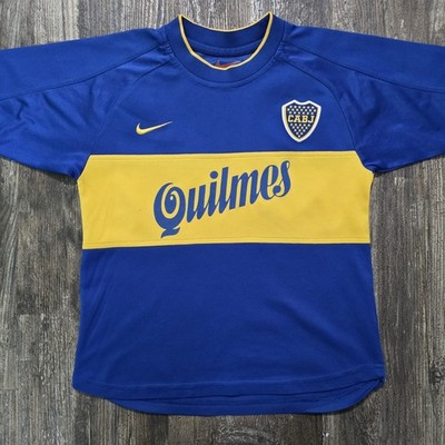 2001 Nike Boca Juniors Home Soccer Jersey Juan Roman Riquelme Kids