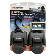 CargoLoc Marine Retractable Transom Tie-Downs, Boat to Trailer, 2 Pieces