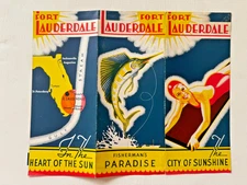 Fun 1950's Fort Lauderdale Florida Travel Brochure w/ Old Pictures