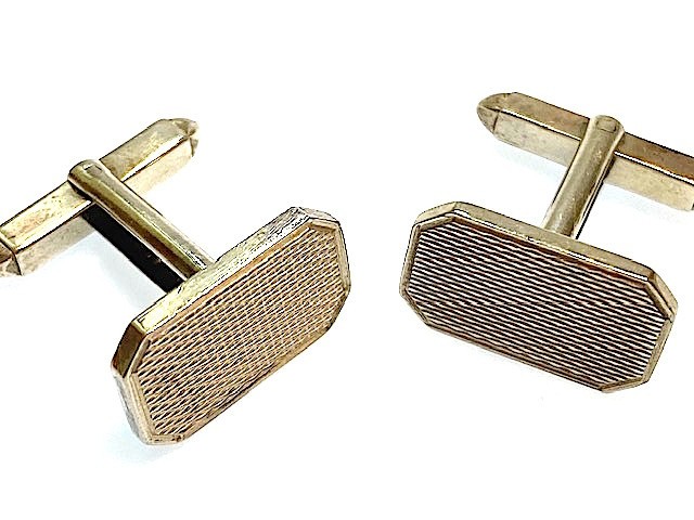 VINTAGE SOLID SILVER 925 CUFFLINKS HALLMARK UK MA… - image 2