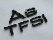 GLOSS BLACK A6 TFSI LETTERING REAR BOOT LID TRUNK BADGE 