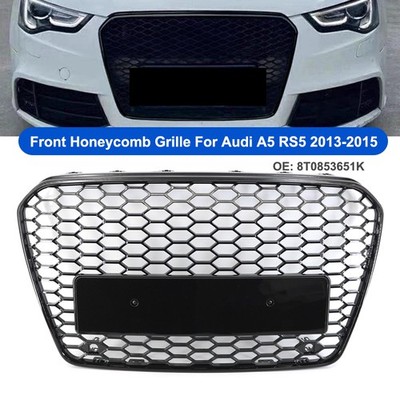 Frontgrills Grill Kühlergrill Glänz Schwarz T0853651K Für Audi A5 RS5 2013-2015