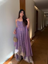 Party Wear Anarkali Suit Georgette with Sequence Anarkali Suit Set 19188