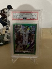 2019 Donruss Optic Justin Tucker Green Parallel 5/5 SSP PSA 10 Ravens