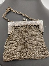 Sterling Chatelaine Mesh Coin Purse