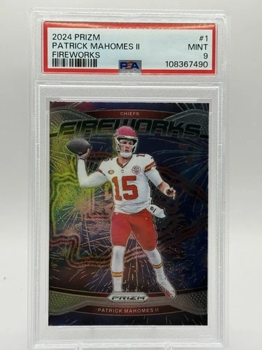 2024 PANINI PRIZM FIREWORKS #1 PATRICK MAHOMES II PSA 9