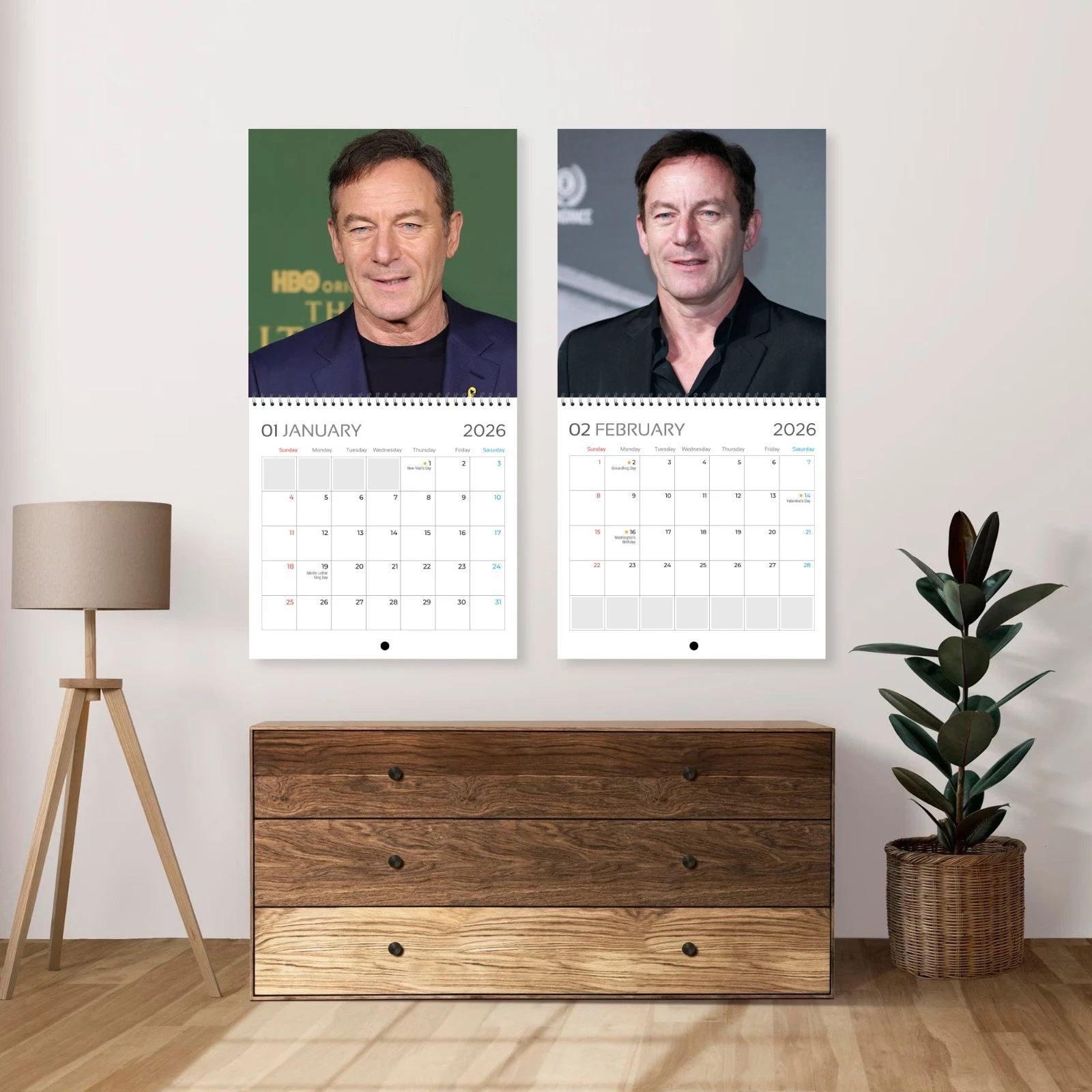 Jason Isaacs 2026 Wall Calendar, 12-Month Celebrity Fan Gift Collection