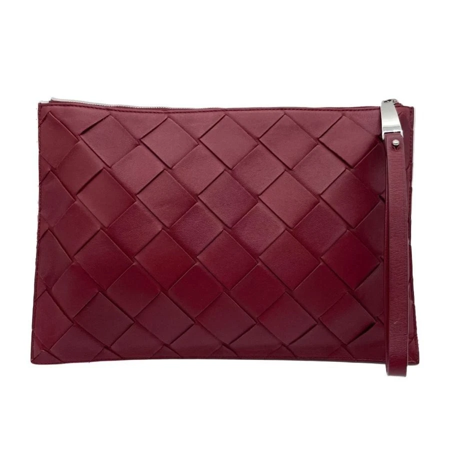 Authentique sac pochette Bottega Veneta Maxi Intrecciato cuir d'agneau... - Photo 1/4