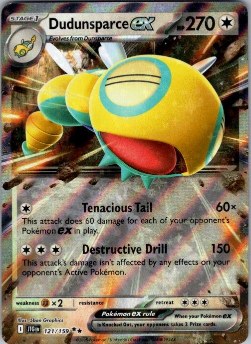 Dudunsparce ex Double Rare SV09: Journey Together 121/159 NM