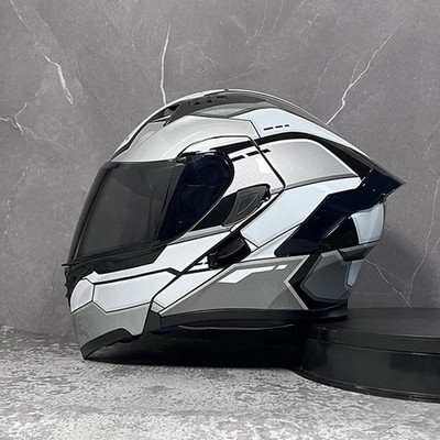 Integralhelm Klapphelm Motorradhelm Modular Integriert Motorrad Doppelvisier DOT